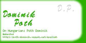 dominik poth business card